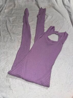 Ava lilac knitted open back jumpsuit by Missy Empire